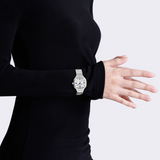 Naviforce Fashion Square Silver Women's Watch - Double Clasp | NF5042 S/W/S