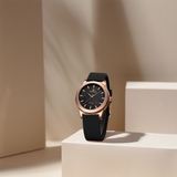 Naviforce Fashion Black Women's Watch - Silicone Strap | NF5051 RG/B/B