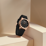 Naviforce Fashion Black Women's Watch - Silicone Strap | NF5051 RG/B/B