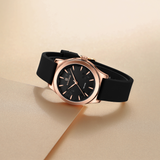 Naviforce Fashion Black Women's Watch - Silicone Strap | NF5051 RG/B/B
