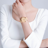 Naviforce Fashion Beige Fumed Silica Strap Women's Watch NF5051 RG/BG/BG