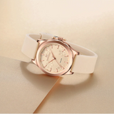 Naviforce Fashion Beige Fumed Silica Strap Women's Watch NF5051 RG/BG/BG