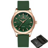 Naviforce Fashion Green Fumed Silica Strap Women's Watch NF5051 RG/GN/GN