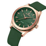 Naviforce Fashion Green Fumed Silica Strap Women's Watch NF5051 RG/GN/GN