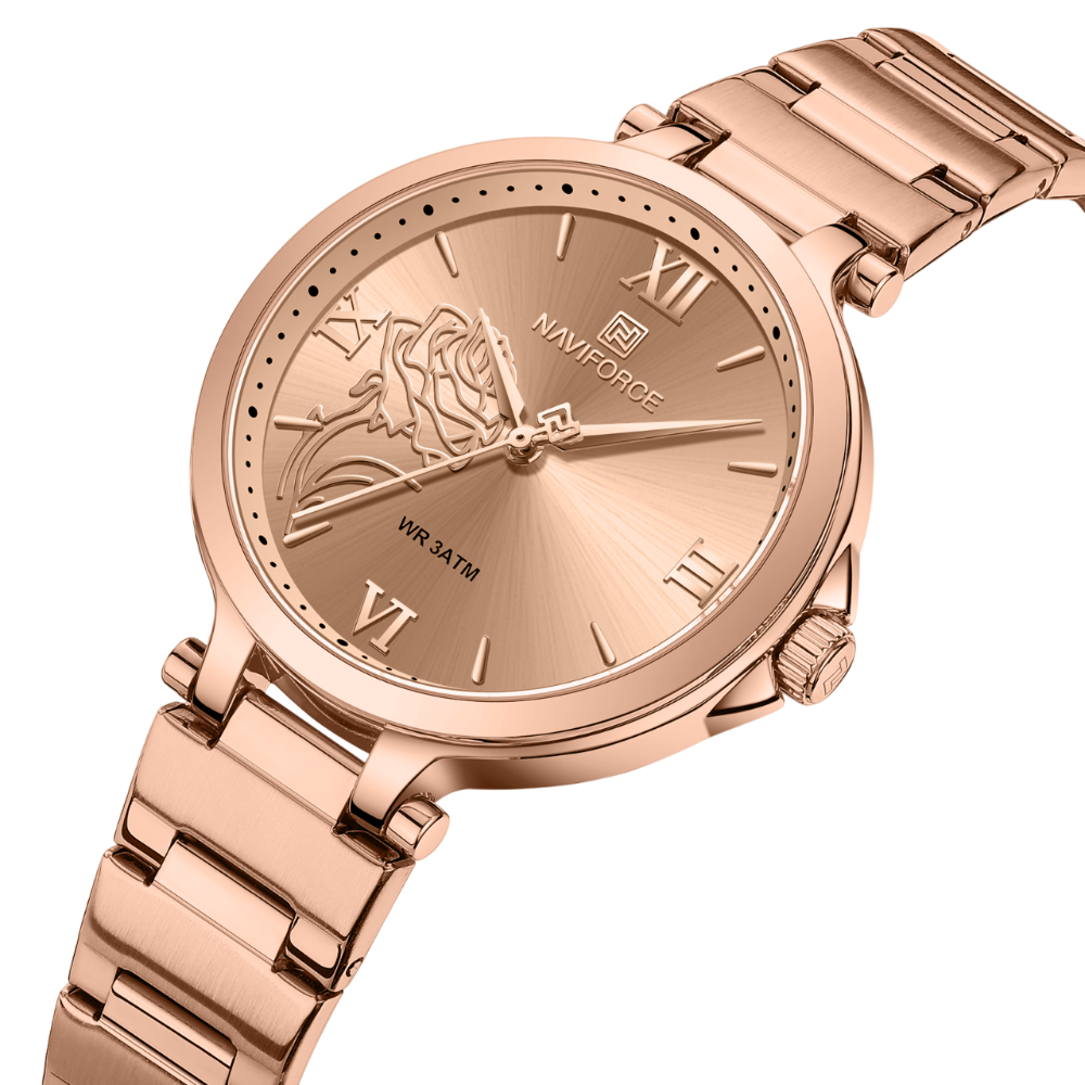 Naviforce Casual & Business Style Women's Watch - Rose Gold | NF5060 RG/RG