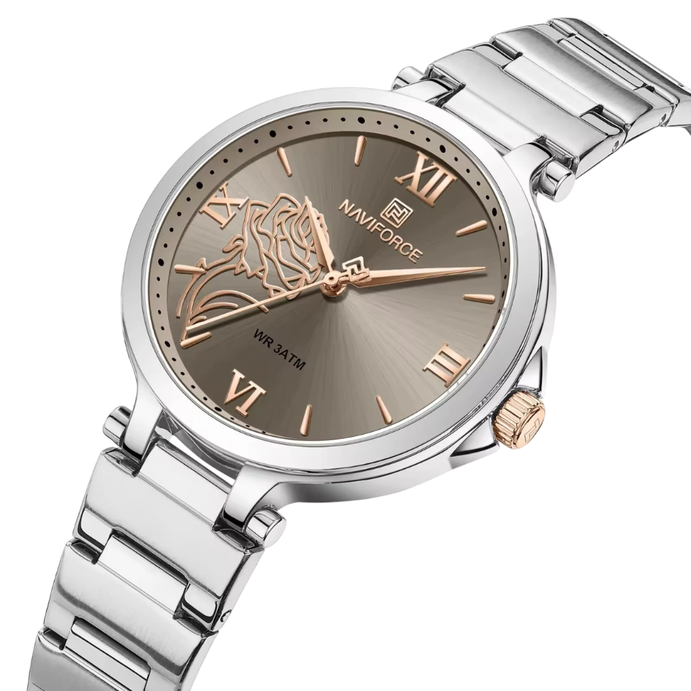 Naviforce Casual & Business Style Women's Watch - Grey Dial | NF5060 S/GY