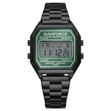 Naviforce Stylish Octagonal Black Women's Watch - Digital | NF5063S B/GN/B