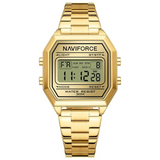 Naviforce Stylish Octagonal Gold Women's Watch - Digital | NF5063S G/G/G