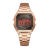Naviforce Stylish Octagonal Rose Gold Women's Watch - Digital | NF5063S RG/B/RG