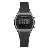Naviforce Spark Digital Black Women's Watch - Fumed Silica Strap | NF5064 GY/GY