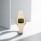 Naviforce Spark Digital Beige Women's Watch - Fumed Silica Strap | NF5064 RG/BG