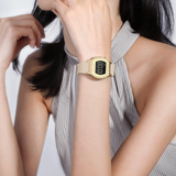 Naviforce Spark Digital Beige Women's Watch - Fumed Silica Strap | NF5064 RG/BG