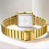 Naviforce Rectangular Gold Women's Watch - Stainless Steel Strap | NF5065 G/G