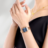 Naviforce Rectangular Blue Dial Women's Watch - Stainless Steel Strap | NF5065 RG/BE