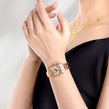 Naviforce Rectangular Rose Gold Women's Watch - Stainless Steel Strap | NF5065 RG/RG