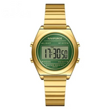 Naviforce Digital Gold-Green Women's Watch - Stainless Steel Strap | NF5066 G/GN/G