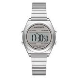 Naviforce Digital Silver-Gray Women's Watch - Stainless Steel Strap | NF5066 S/GY/S