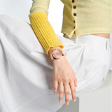 Naviforce Spark Series Pink Silicone Strap Women's Watch NF5068 RG/P/P