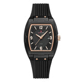 Naviforce Modern Grace Black Silicone Strap Women's Watch NF5070 B/B