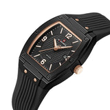 Naviforce Modern Grace Black Silicone Strap Women's Watch NF5070 B/B