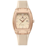 Naviforce Modern Grace Beige Silicone Strap Women's Watch NF5070 RG/BG