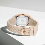 Naviforce Modern Grace Beige Silicone Strap Women's Watch NF5070 RG/BG