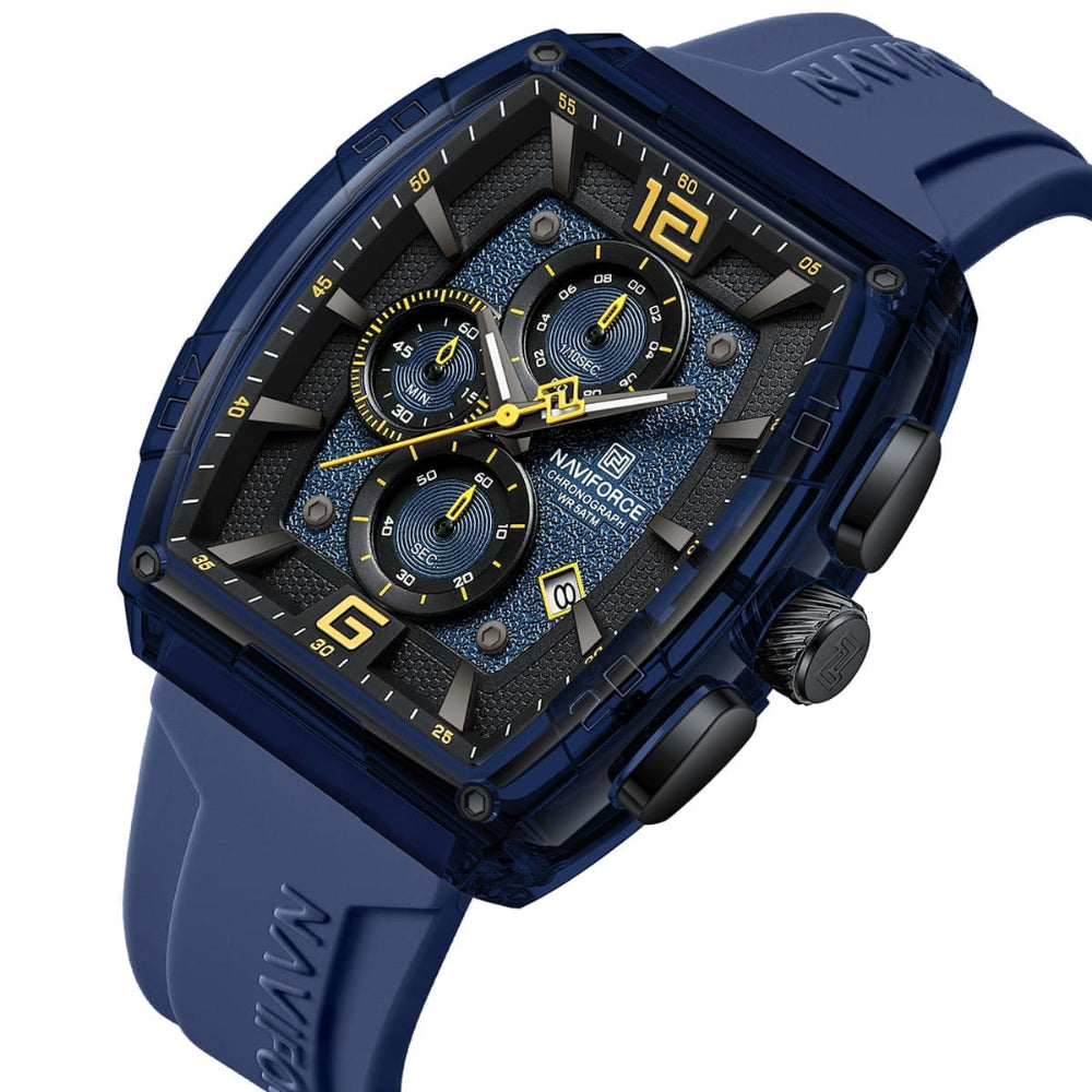 Naviforce Luxury Blue Fumed Silica Strap Men's Watch NF6101 BE/Y/BE