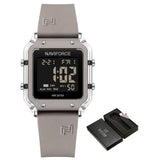Naviforce Smart Aura Digital Black Fumed Silica Strap Men's Watch NF6105 Series