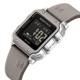 Naviforce Smart Aura Digital Black Fumed Silica Strap Men's Watch NF6105 Series