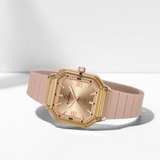 Naviforce Modern Muse Rose Gold Fumed Silica Strap Women's Watch NF6108 RG/CP