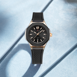 Naviforce Textura Black Fumed Silica Strap Women's Watch NF6109 RG/B/B