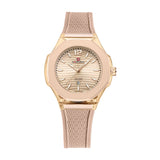 Naviforce Textura Rose Gold Fumed Silica Strap Women's Watch NF6109 RG/RG/RG