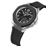 Naviforce Textura Black Fumed Silica Strap Women's Watch NF6109 S/B/B