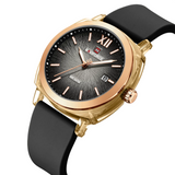Naviforce Zoya Elegance Black Fumed Silica Strap Women's Watch NF6111 RG/B