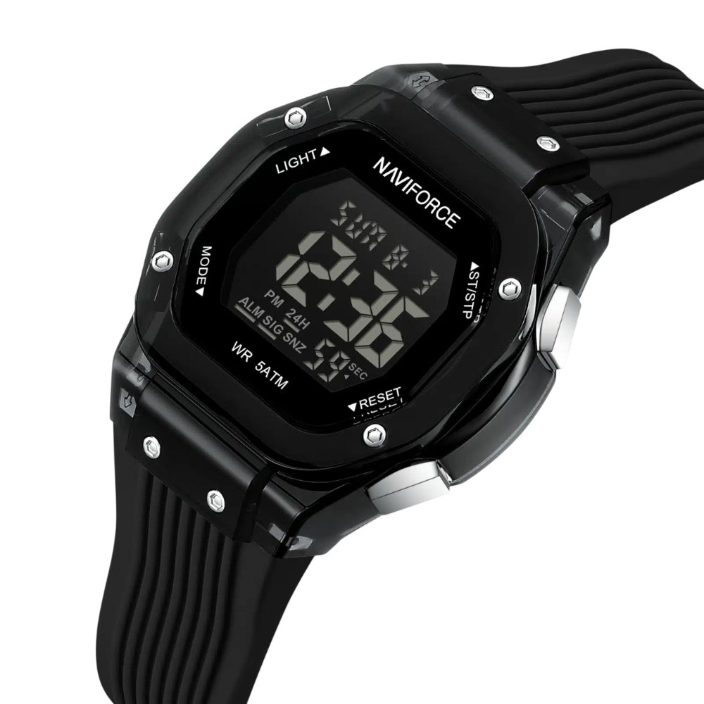 Naviforce Tech Edition Black Fumed Silica Strap Women's Watch NF6114 B/B