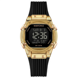 Naviforce Tech Edition Black Fumed Silica Strap Women's Watch NF6114 RG/B