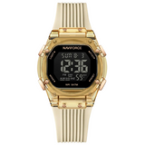 Naviforce Tech Edition Beige Fumed Silica Strap Women's Watch NF6114 RG/BG