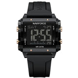 Naviforce Digital Black Fumed Silica Strap Men's Watch NF7101 Series