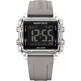 Naviforce Digital Black Fumed Silica Strap Men's Watch NF7101 Series