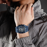 Naviforce Sports Blue Fumed Silica Strap Men's Watch NF7105 BE/BE/BE