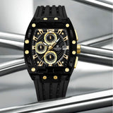 Naviforce Chronotrek Black Fumed Silica Strap Men's Watch NF7105 B/G/B