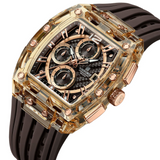 Naviforce Sports Brown Fumed Silica Strap Men's Watch NF7105 RG/CE/RG