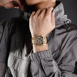 Naviforce Sports Brown Fumed Silica Strap Men's Watch NF7105 RG/CE/RG