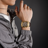 Naviforce Sports Brown Fumed Silica Strap Men's Watch NF7105 RG/CE/RG