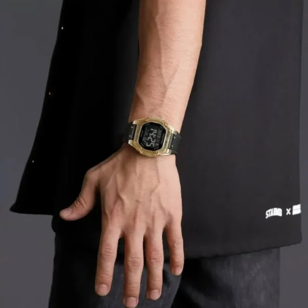 Naviforce Digital Storm Fumed Silica Strap Men's Watch NF7113 RG/B