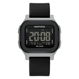 Naviforce Aura Digital Black Fumed Silica Strap Men's Watch NF7137 S/B