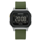Naviforce Aura Digital Green Fumed Silica Strap Men's Watch NF7137 S/LGN