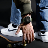 Naviforce Aura Digital Green Fumed Silica Strap Men's Watch NF7137 S/LGN