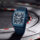 Naviforce Barrel-Shaped Blue Fumed Silica Strap Men's Watch NF8050 BE/BE/BE