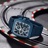 Naviforce Barrel-Shaped Blue Fumed Silica Strap Men's Watch NF8050 BE/BE/BE